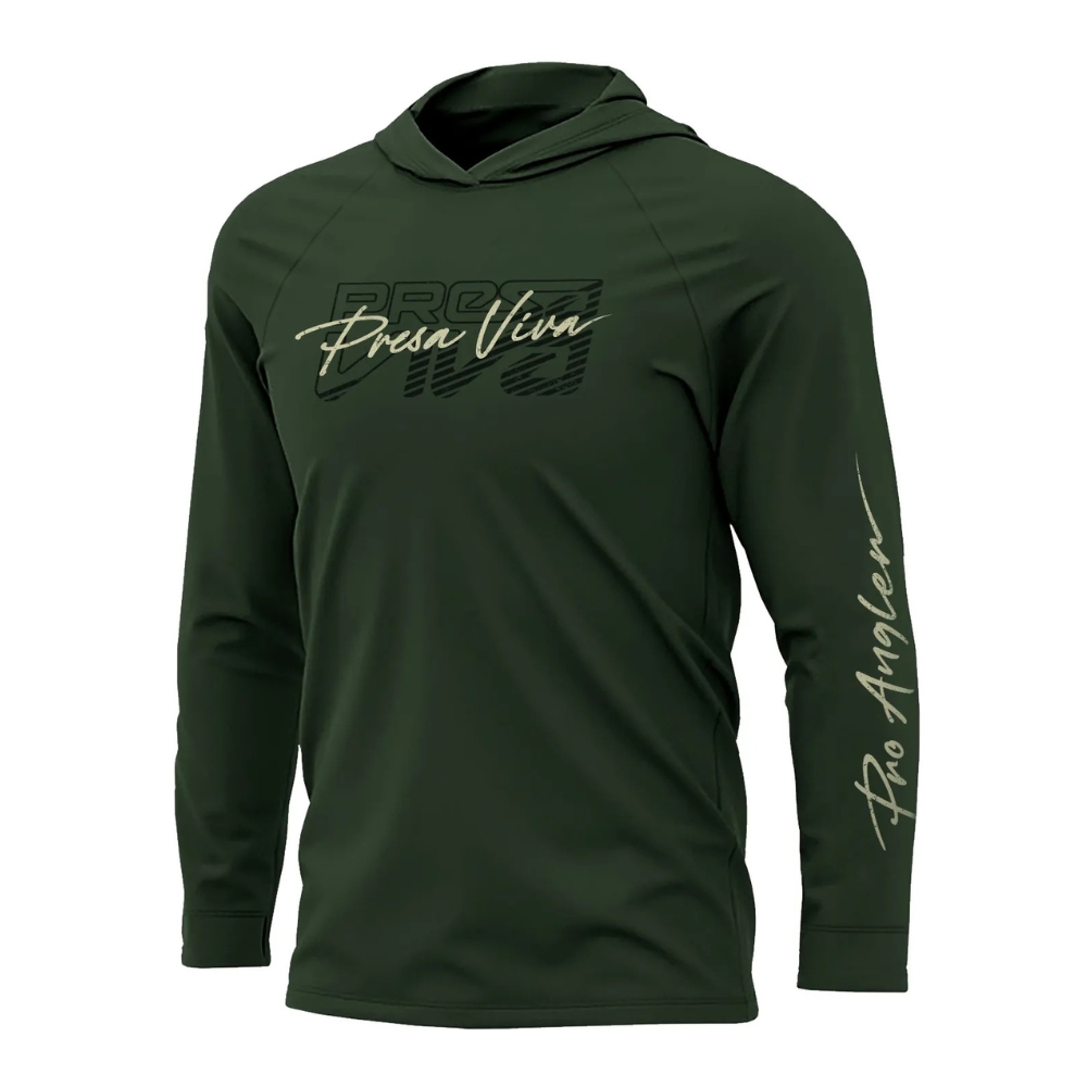 Camiseta Presa Viva Baby c Capuz Poliamida 37 - Verde Musgo