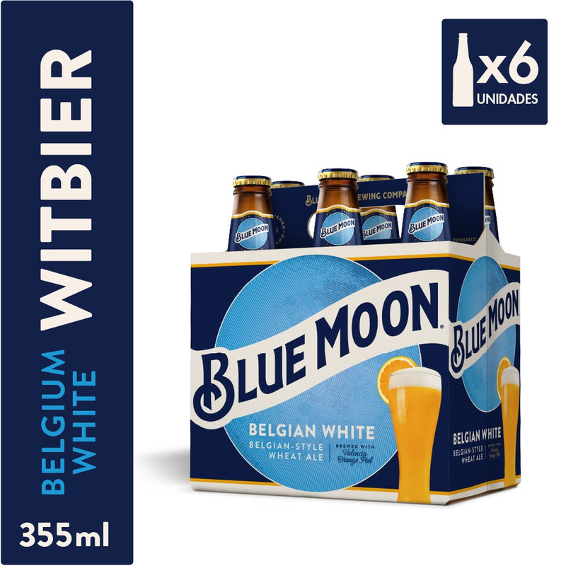 Pack 6un Cerveja Blue Moon Long Neck 355ml - Armazem Campineiro