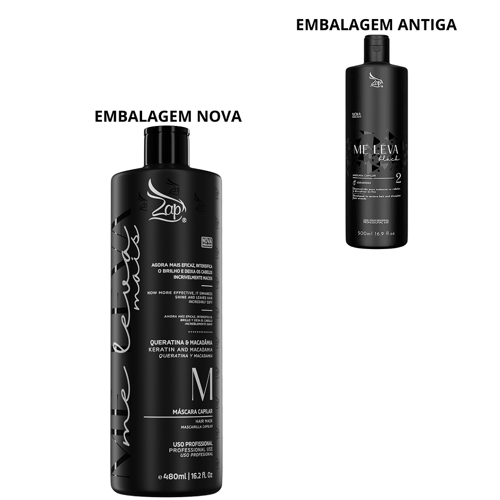 Progressiva Zap Me Leva Black Máscara 480ml - Distribuidora Direta
