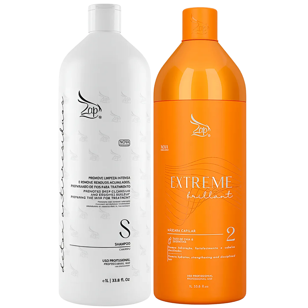 Kit Progressiva Zap Shampoo Detox + Máscara Extreme 1L