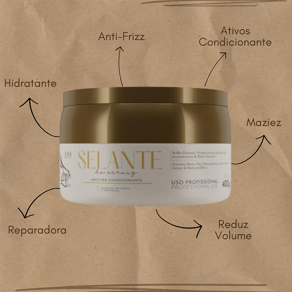Zap Botox Ztox Máscara Selante Banho de Verniz 400g