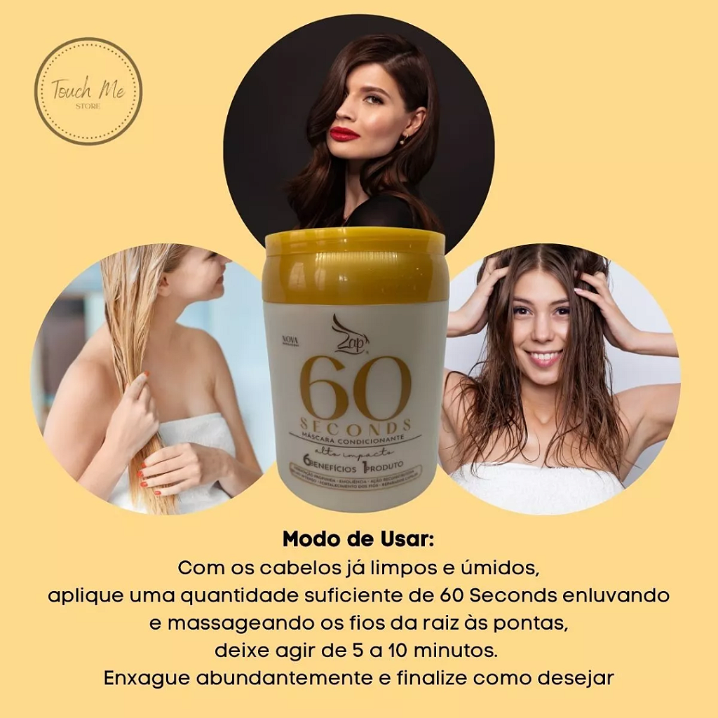 Zap Botox Máscara 60 Segundos Alto Impacto Hidratação 950g