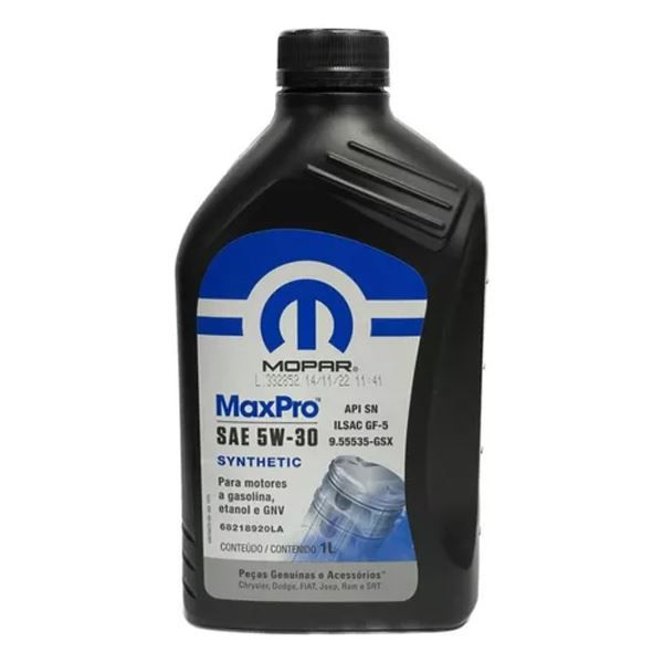 OLEO SINTETICO 5W30 MOPAR MAXPRO FIAT 68218920LA - Distribuidora