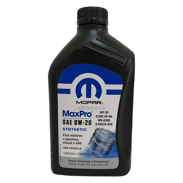OLEO SINTETICO 0W20 MOPAR MAXPRO FIAT 68218950LA - Distribuidora