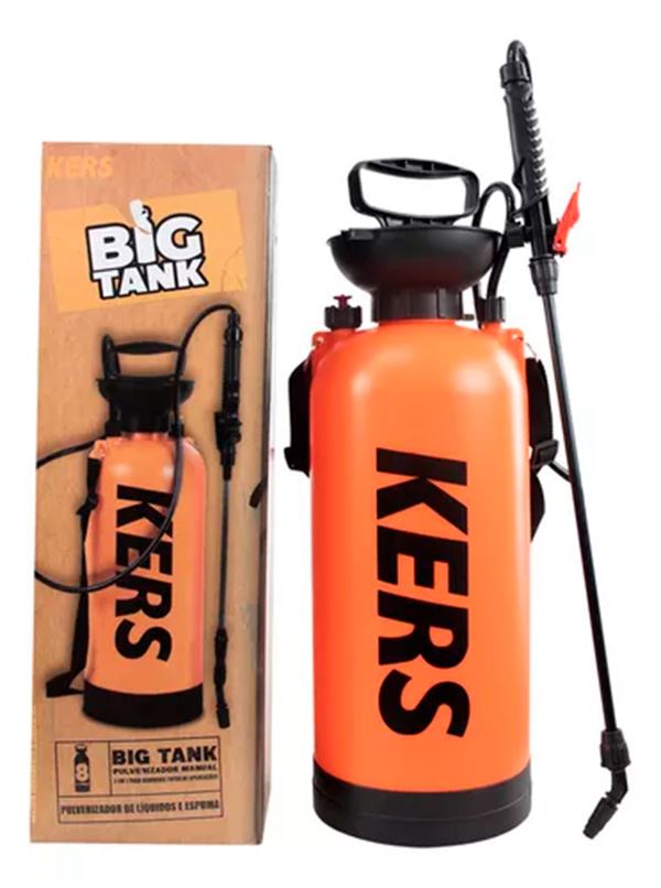 Pulverizador Manual De Ombro Big Tank Com Snow Foam 8l Kers