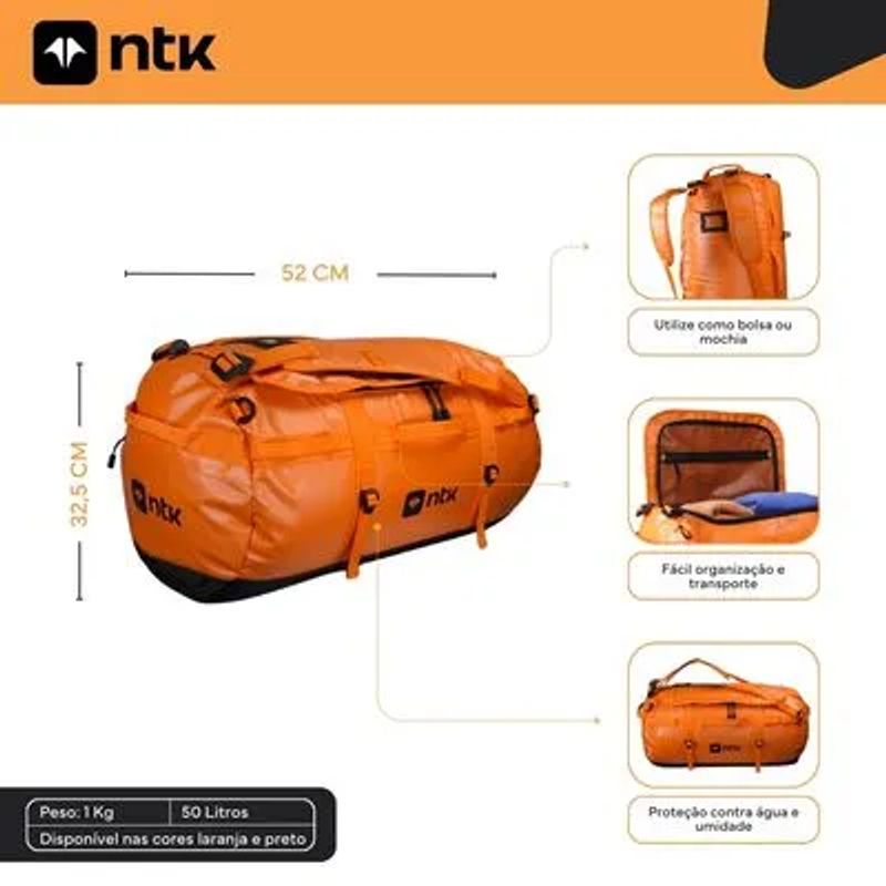 Mochila Duffle Bag NTK - Praticidade e Estilo para Suas Viagens