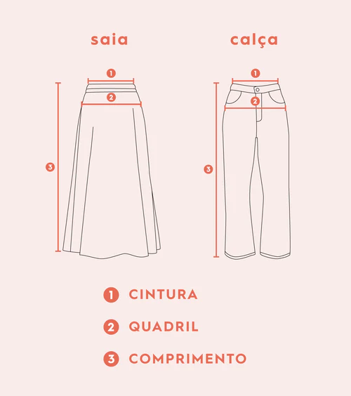 Ilustração de como medir calças