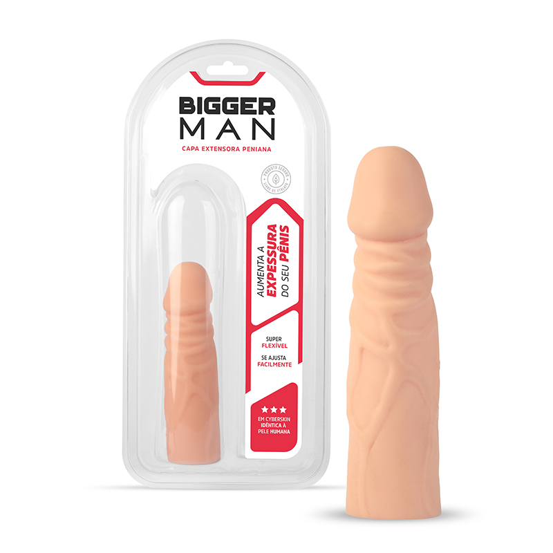 Bigger Man - Capa Peniana em CyberSkin 13,5x3,5cm, sex shop