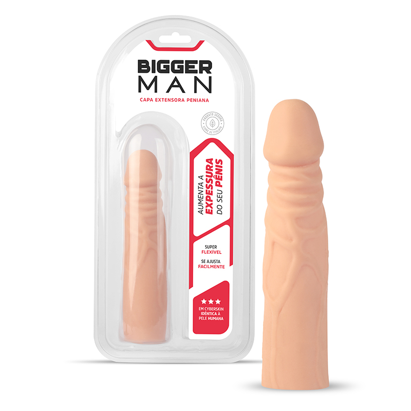 Bigger Man - Capa Peniana em CyberSkin Grande 16x3,5cm