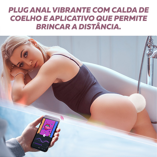 Magic Bunny - Plug Anal Vibratório com APP - Magic Motion - MM023