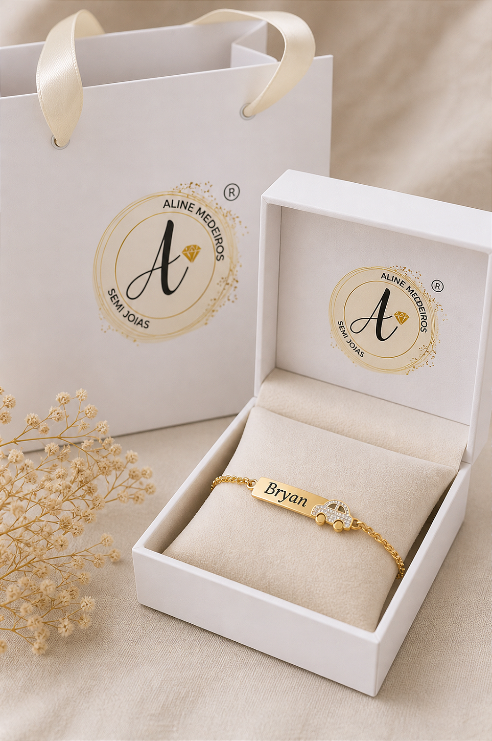 Outra opção de pulseira personalizada infantil