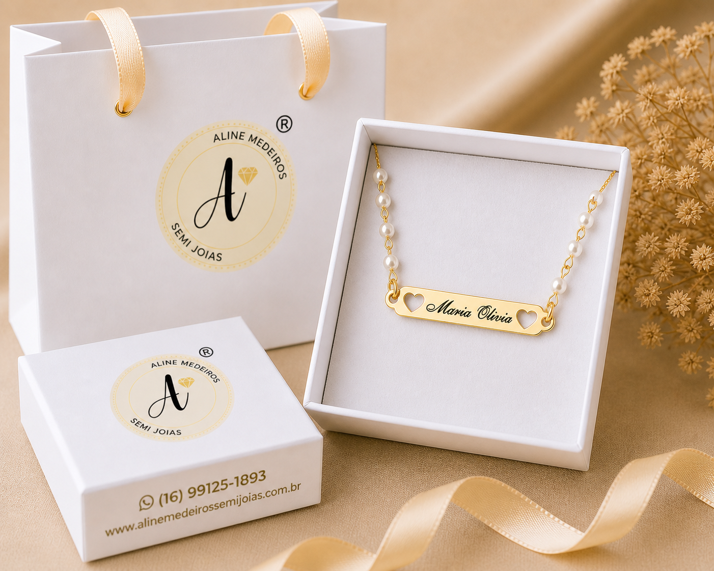 Detalhe da pulseira personalizada