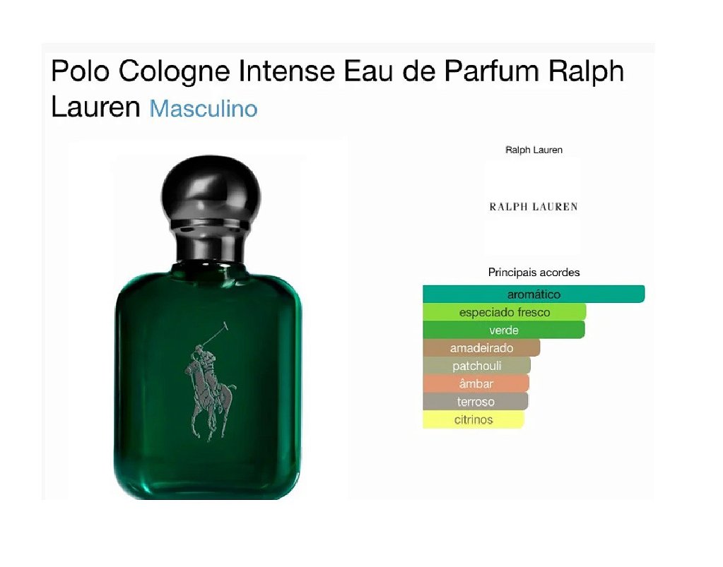Perfume Ralph Lauren Polo Green Intense Masculino 118ml - Lika