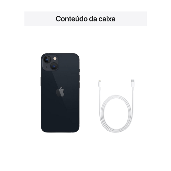 iPhone 14 Apple, 128GB, Meia-noite, 12MP iOS 5G , 6.1 Polegadas