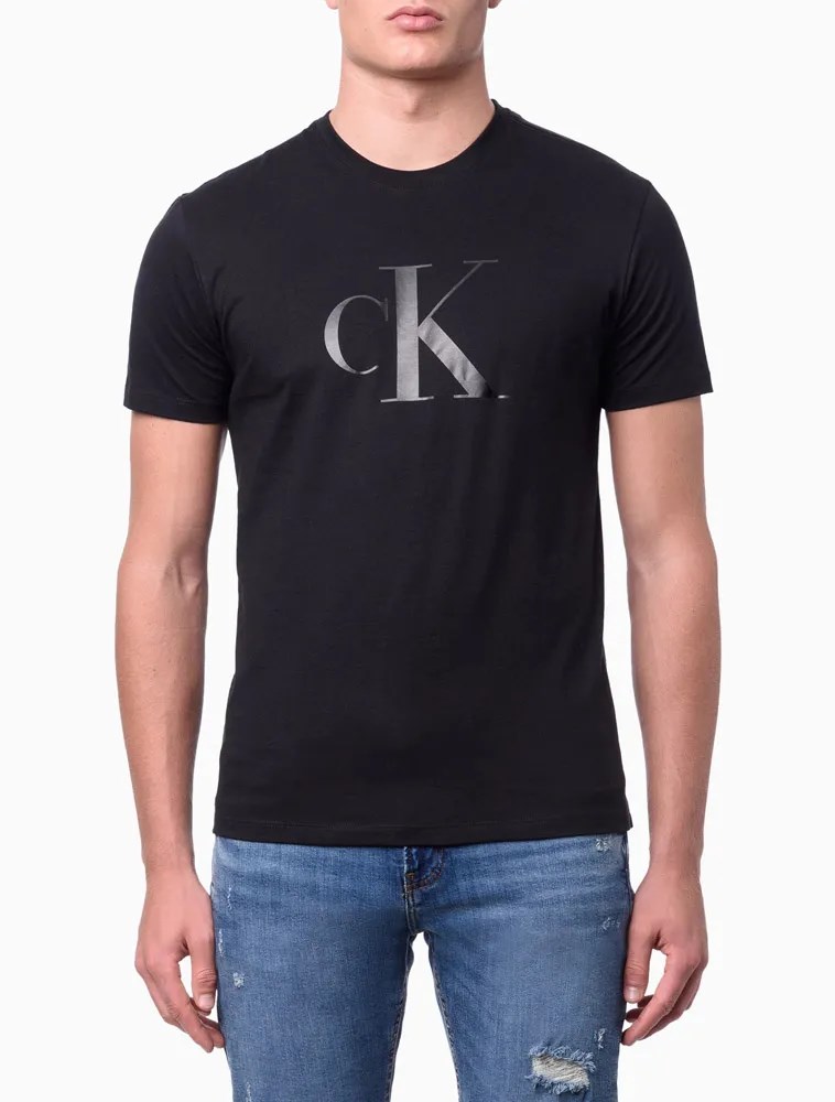 Camiseta Masculina Manga Curta Logo Gel Monogram Calvin Klein