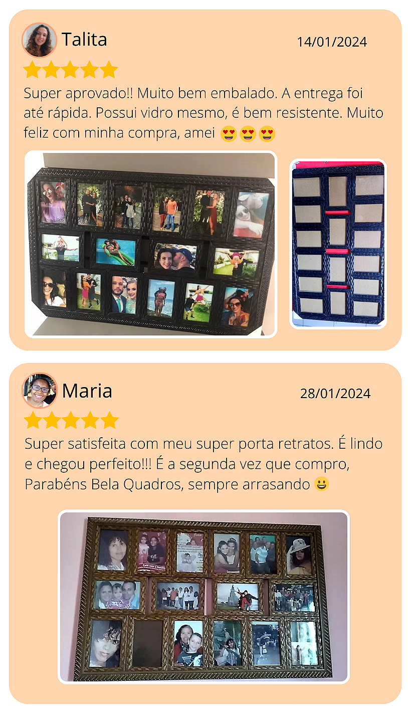 avaliacao clientes mural de fotos