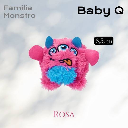 Brinquedo Pelúcia Monster Baby Rosa 6,5cm - Petta - 469175