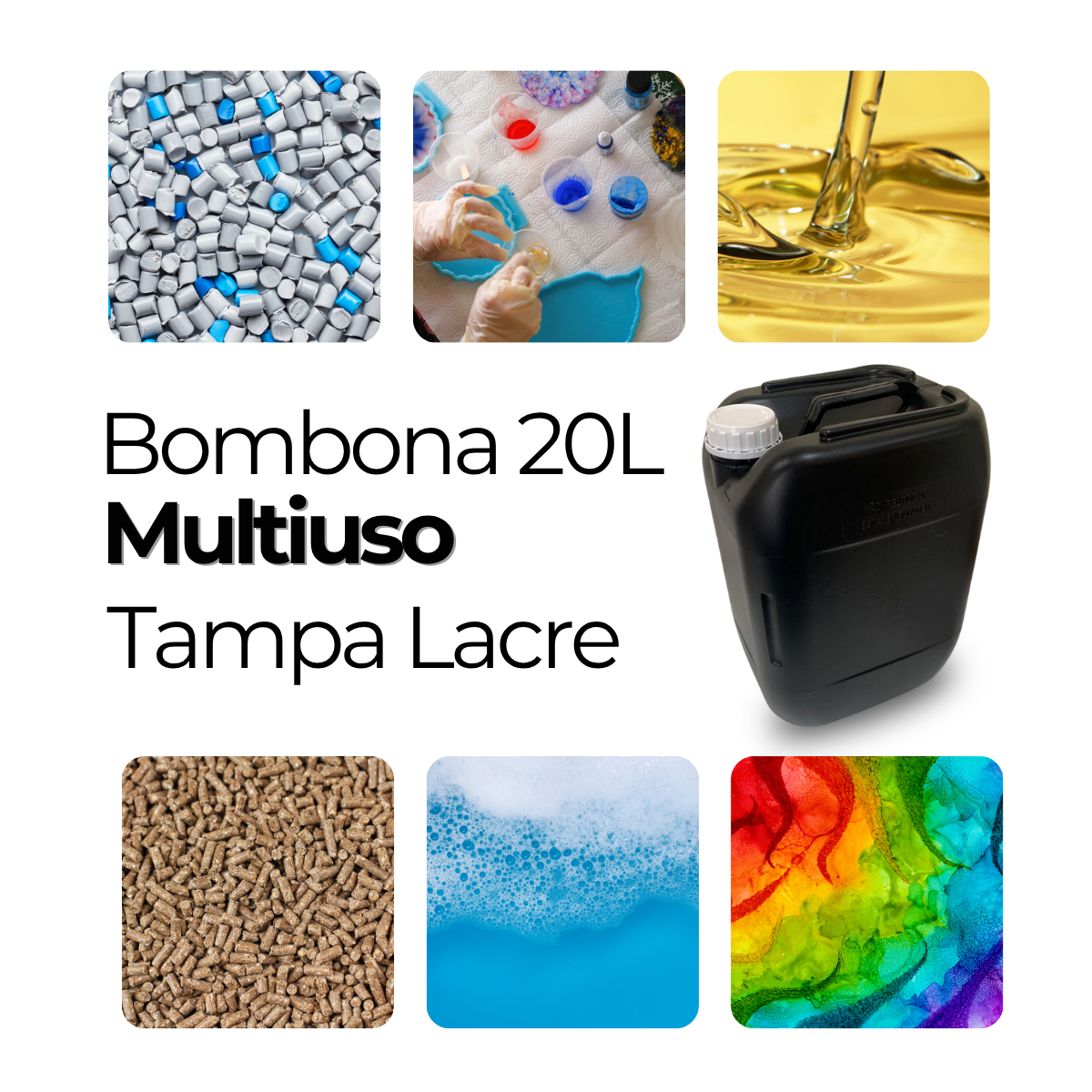 Galao 20l azul com tampa rosca multiuso nastripack