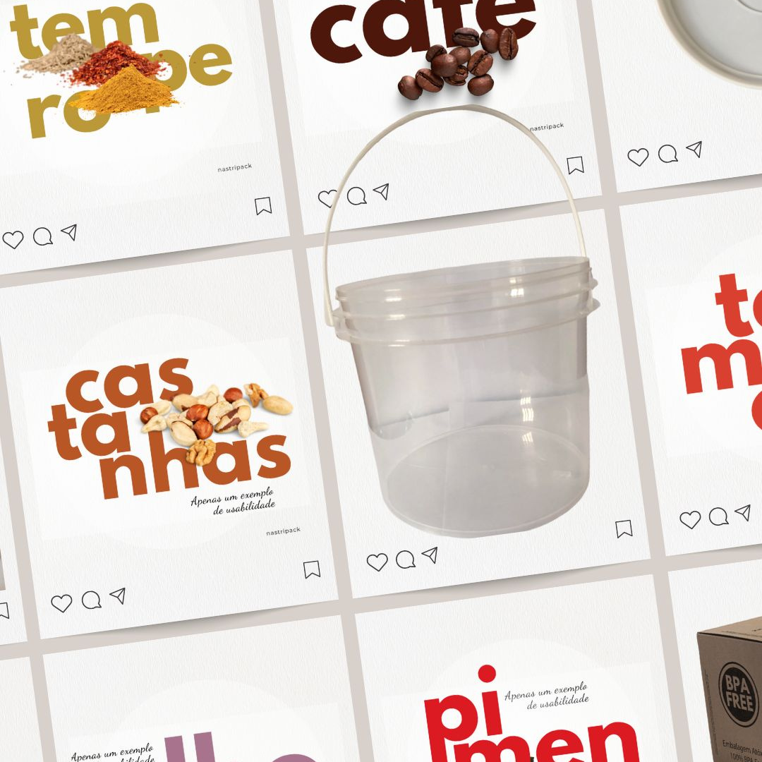 Baldes Plasticos com Tampa para Alimentos