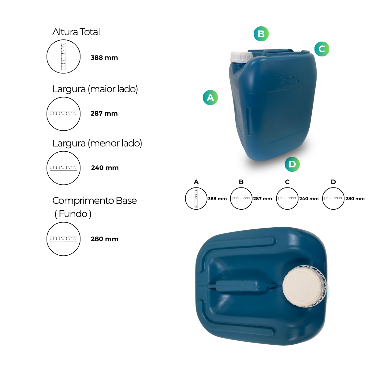 bombona reciclada azul nova com tampa rosca nastripack