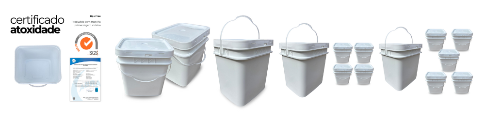 balde com tampa 25 litros para alimento