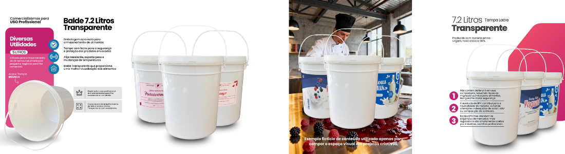 balde 7 litros com tampa nastripack