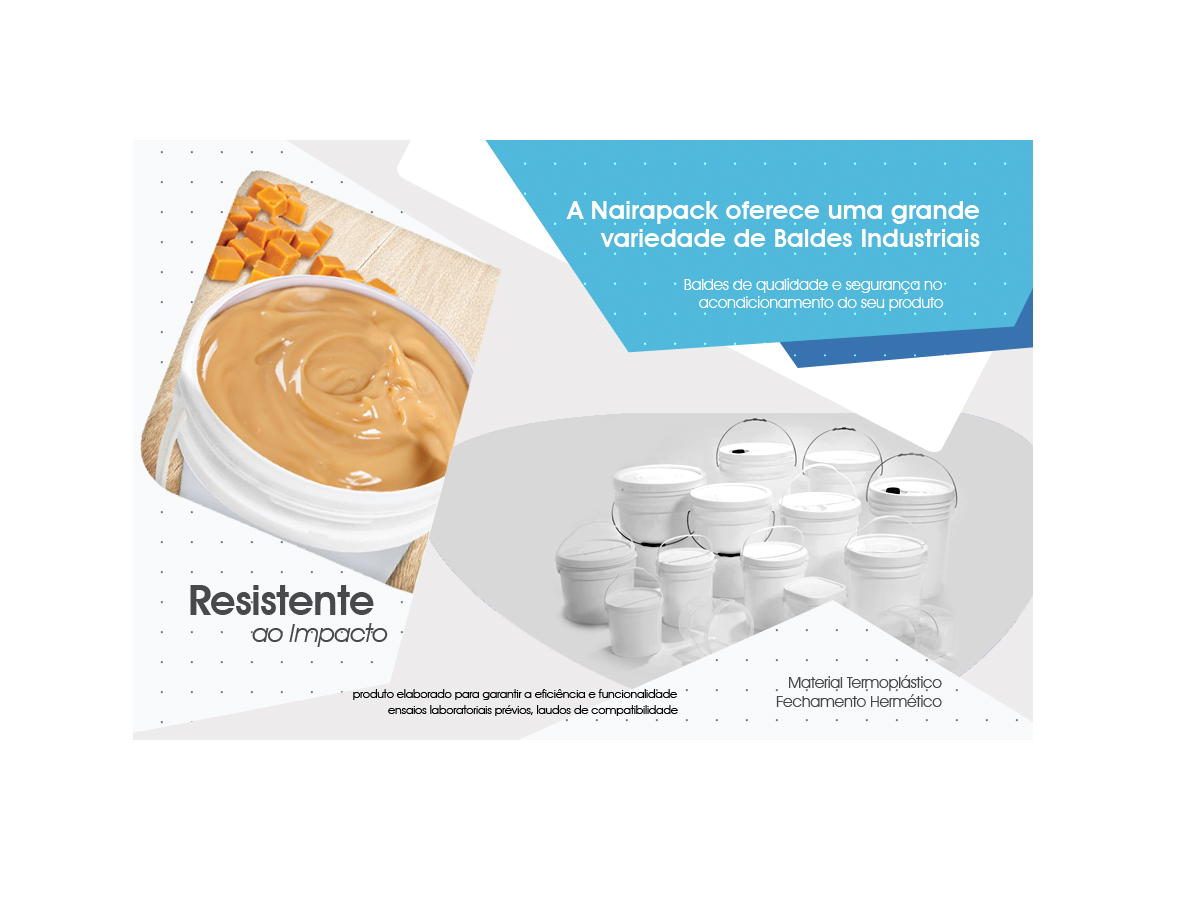 Balde 20l para alimento com tampa lacre nastripack