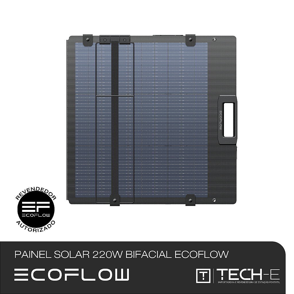 Painel Solar Portátil | EcoFlow 220W Bifacial - EcoFlow | Tech-E