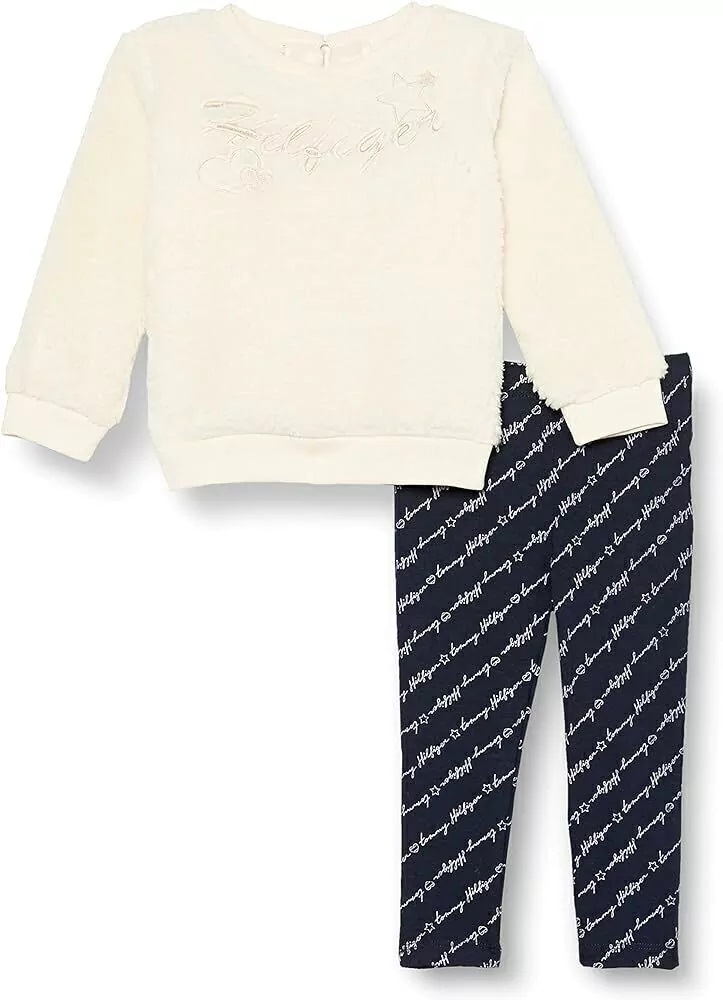 Conjunto Tommy Hilfiger Infantil pecas Casaco Sherpa menina