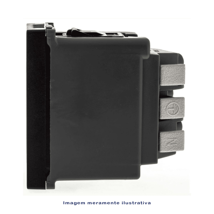 TOMADA 2P+T 10A PT BORNE AUTOMÁTICO 615038PT PIAL PLUS+ - Histec