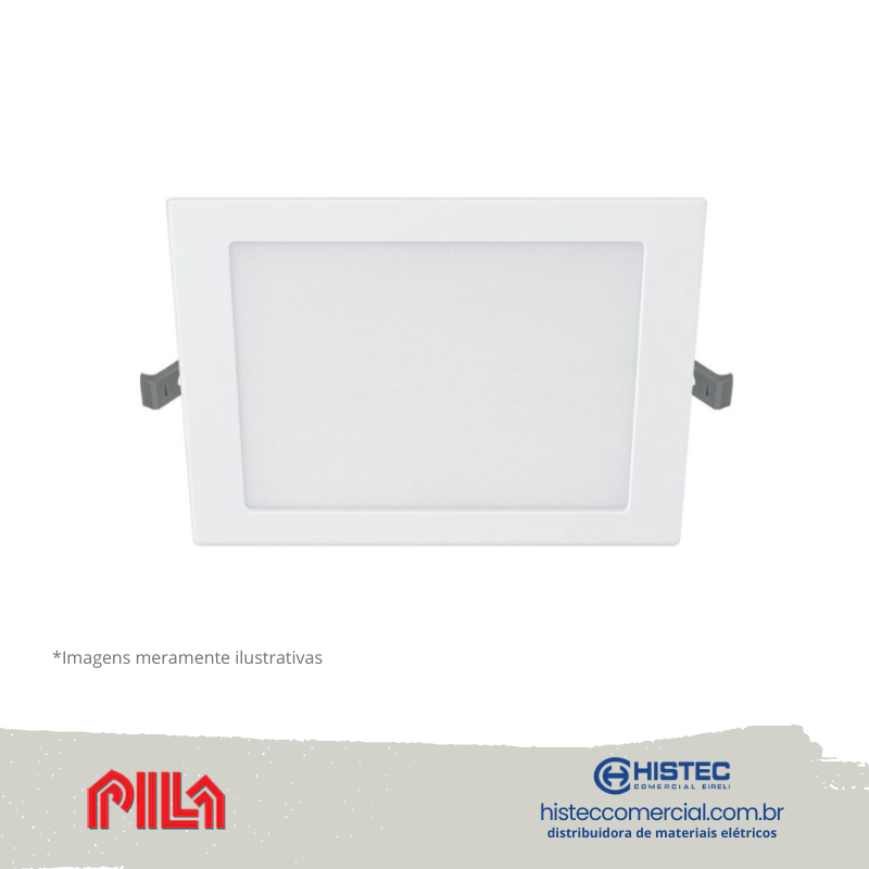 LUMINÁRIA PILA LED 40W 4K EMBUTIR QUADRADA 62x62 BIVOLT RC007B