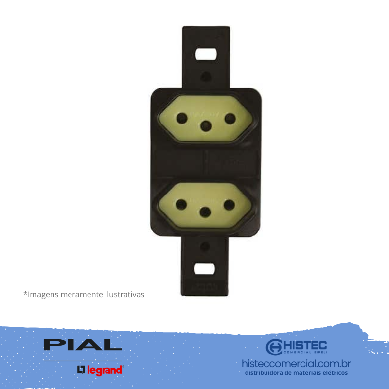 SILENTOQUE 054336 2 TOMADAS 2P+T 10A SEM PLACA PIAL - Histec