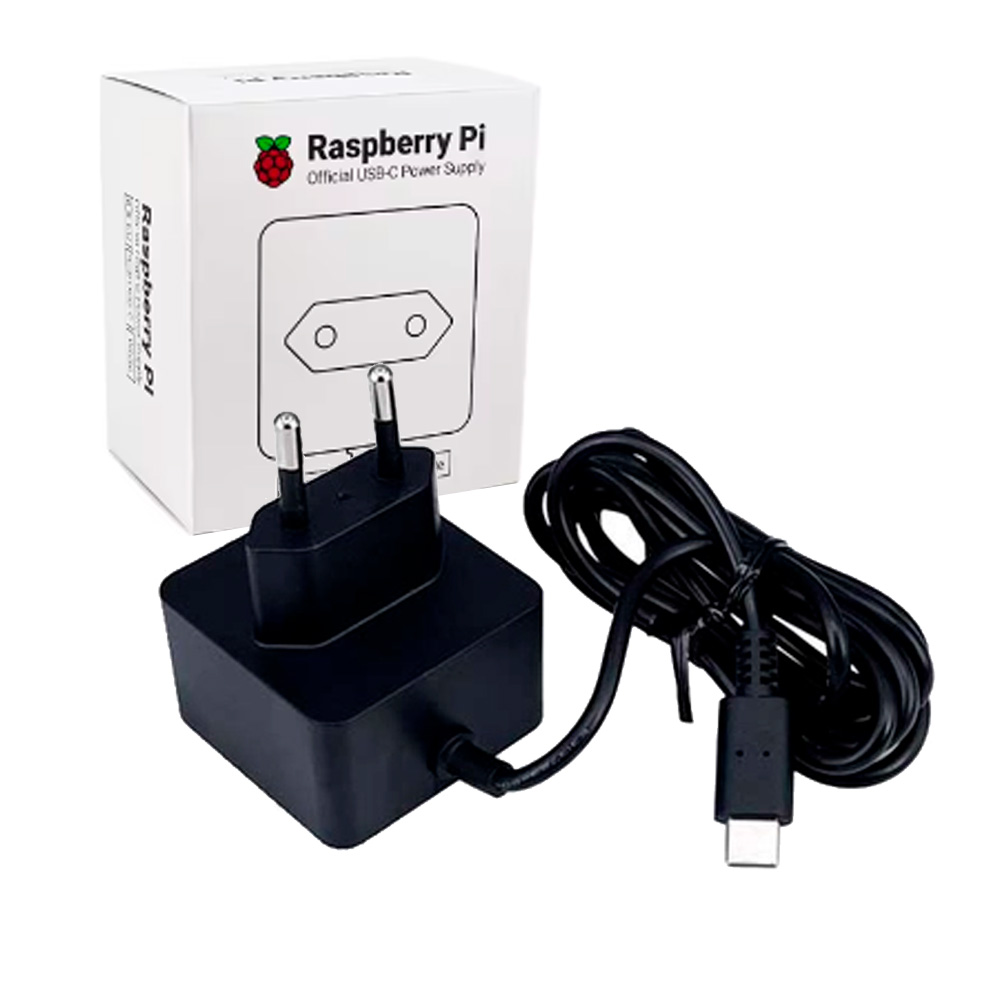 Fonte Raspberry Pi 4 Oficial 5V 3A 15.3W USB-C - Orix Tecnologia