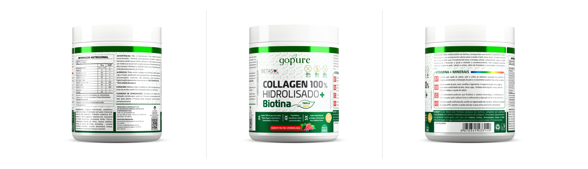 Collagen Biotina Sabor Frutas Vermelhas