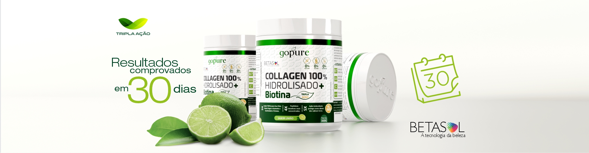 Collagen Biotina Sabor Limão