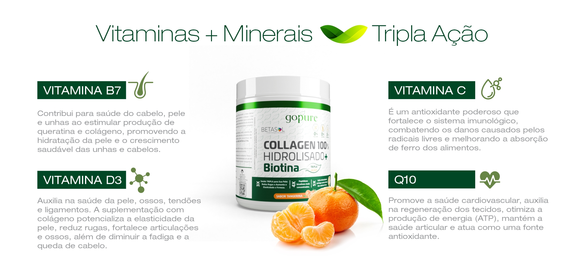 Collagen Biotina Sabor Tangerina