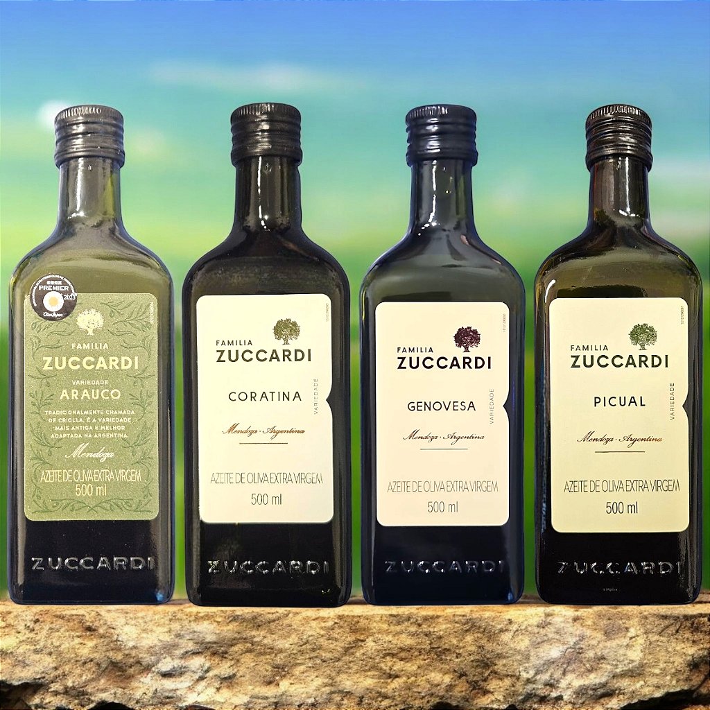 ‼️アリサンダー‼️ 五粮液セット Kit 3 Azeites Familia Zuccardi Arauco Picual Coratina 500ml Cesta