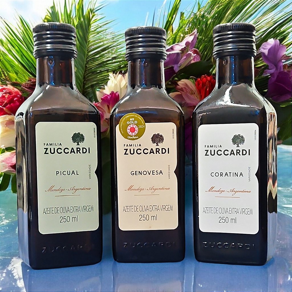 Kit 3 Azeite Extra Virgem Zuccardi Picual Genovesa e Coratina