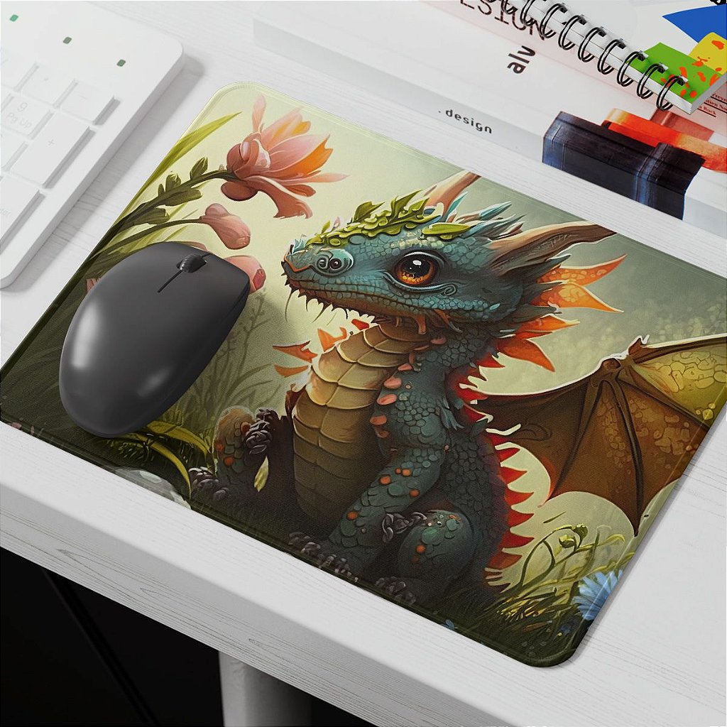 Mouse Pad em Tecido - Dragons - Dragãozinho - Beek Geek's Stuff