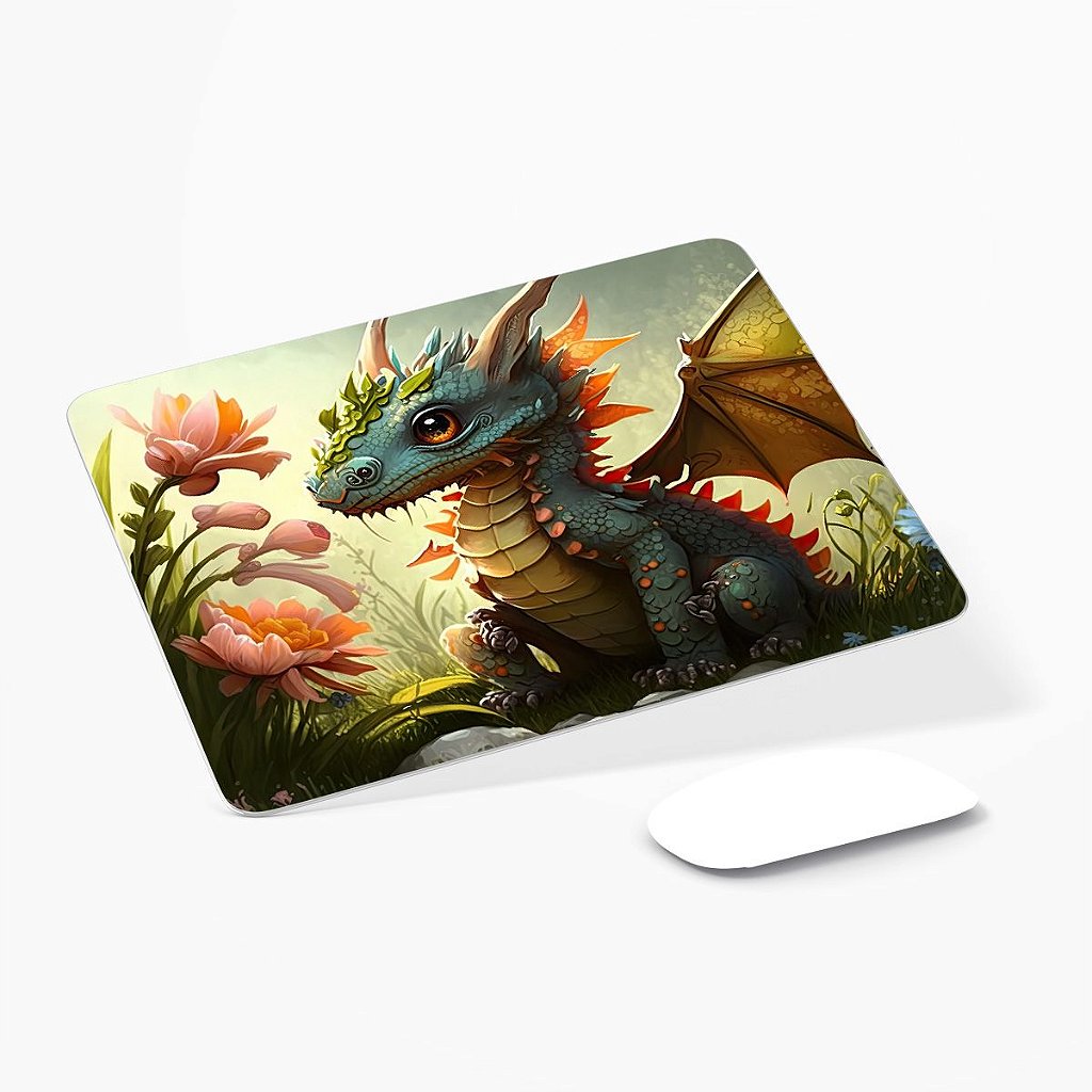 Mouse Pad em Tecido - Dragons - Dragãozinho - Beek Geek's Stuff