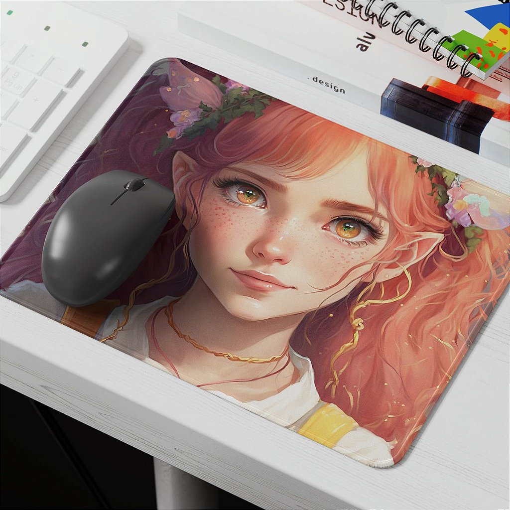 Mouse Pad em Tecido - Anime Girl - Espadachim - Loja NerdStop