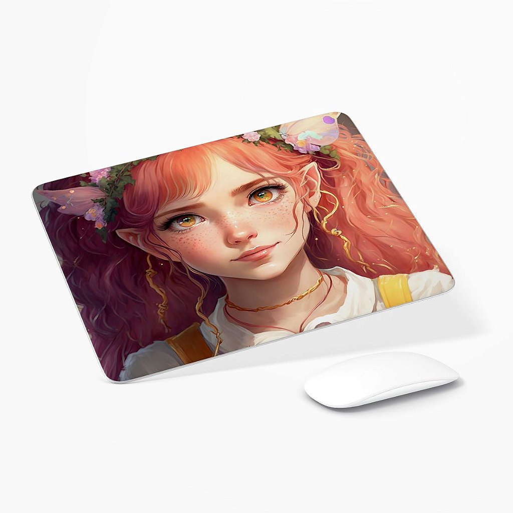 Mouse Pad em Tecido - Anime Girl - Espadachim - Loja NerdStop