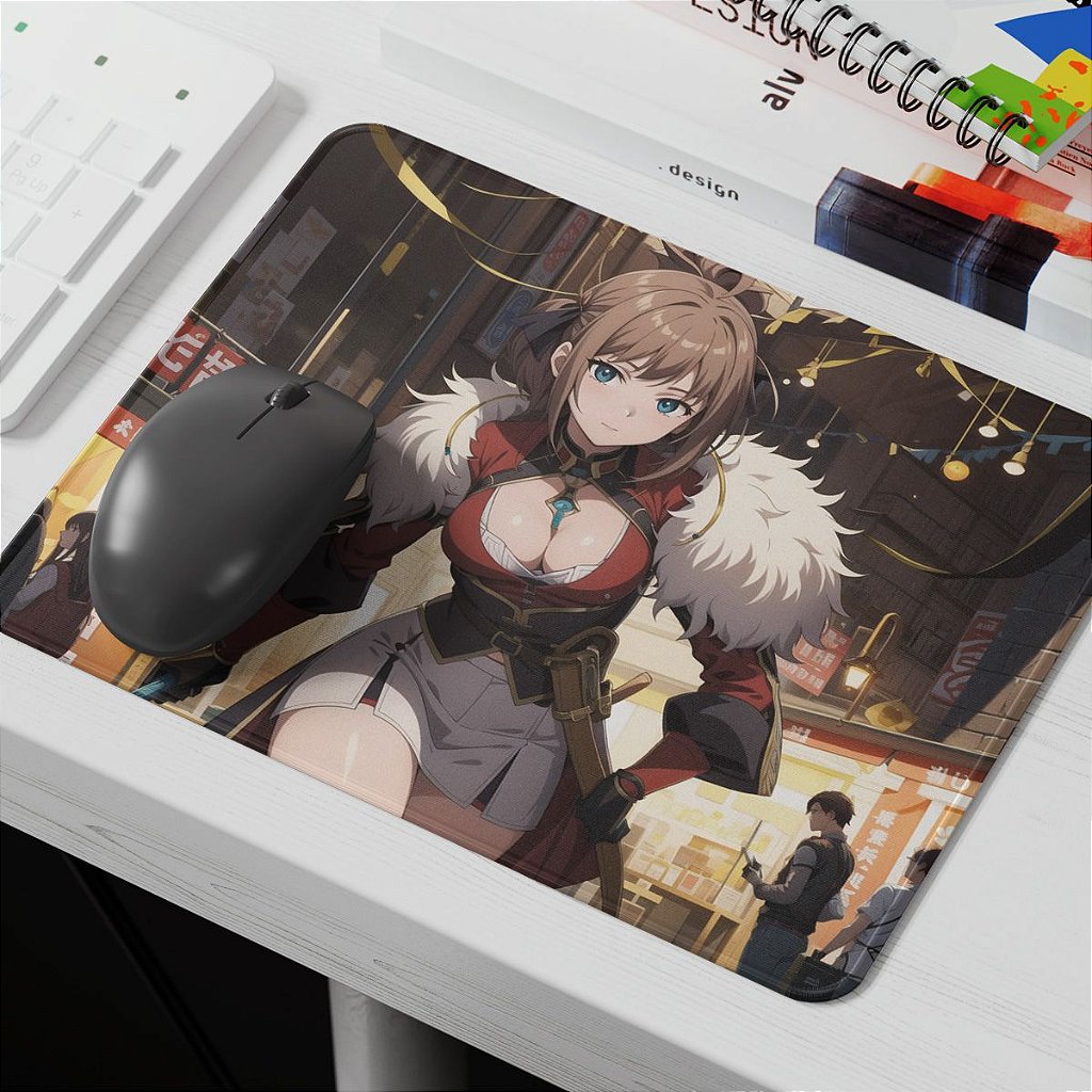 Mouse Pad em Tecido - Anime Girl - Espadachim - Loja NerdStop