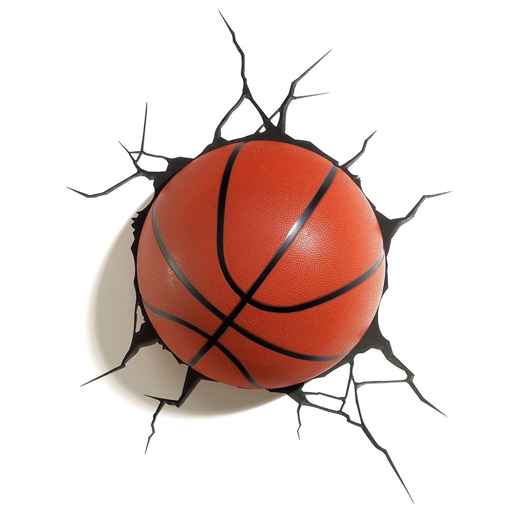 luminária 3d light fx bola de basquete beek geek s stuff
