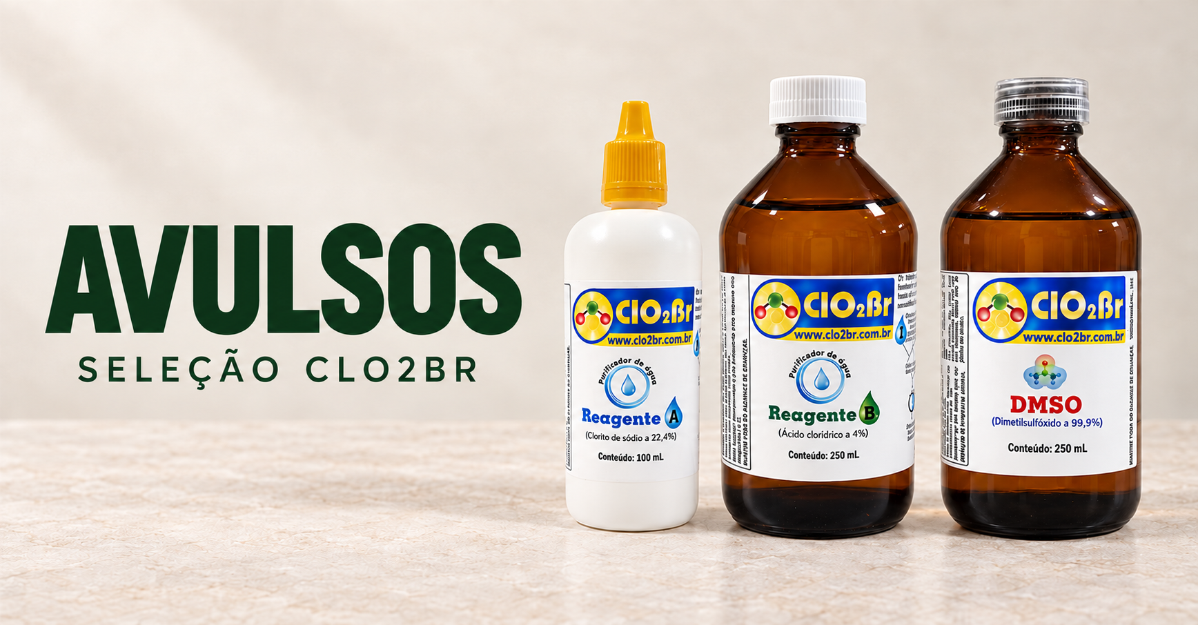 AVULSOS: seleção de produtos CLO2BR