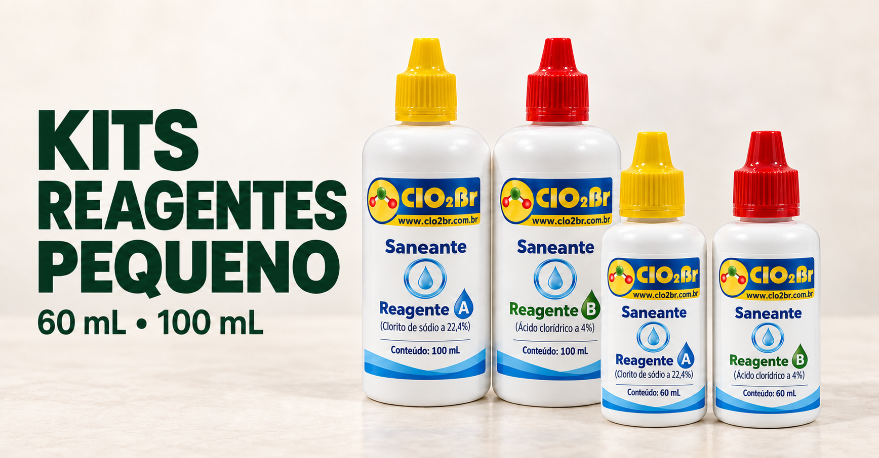 KITS REAGENTES PEQUENO: seleção de produtos CLO2BR