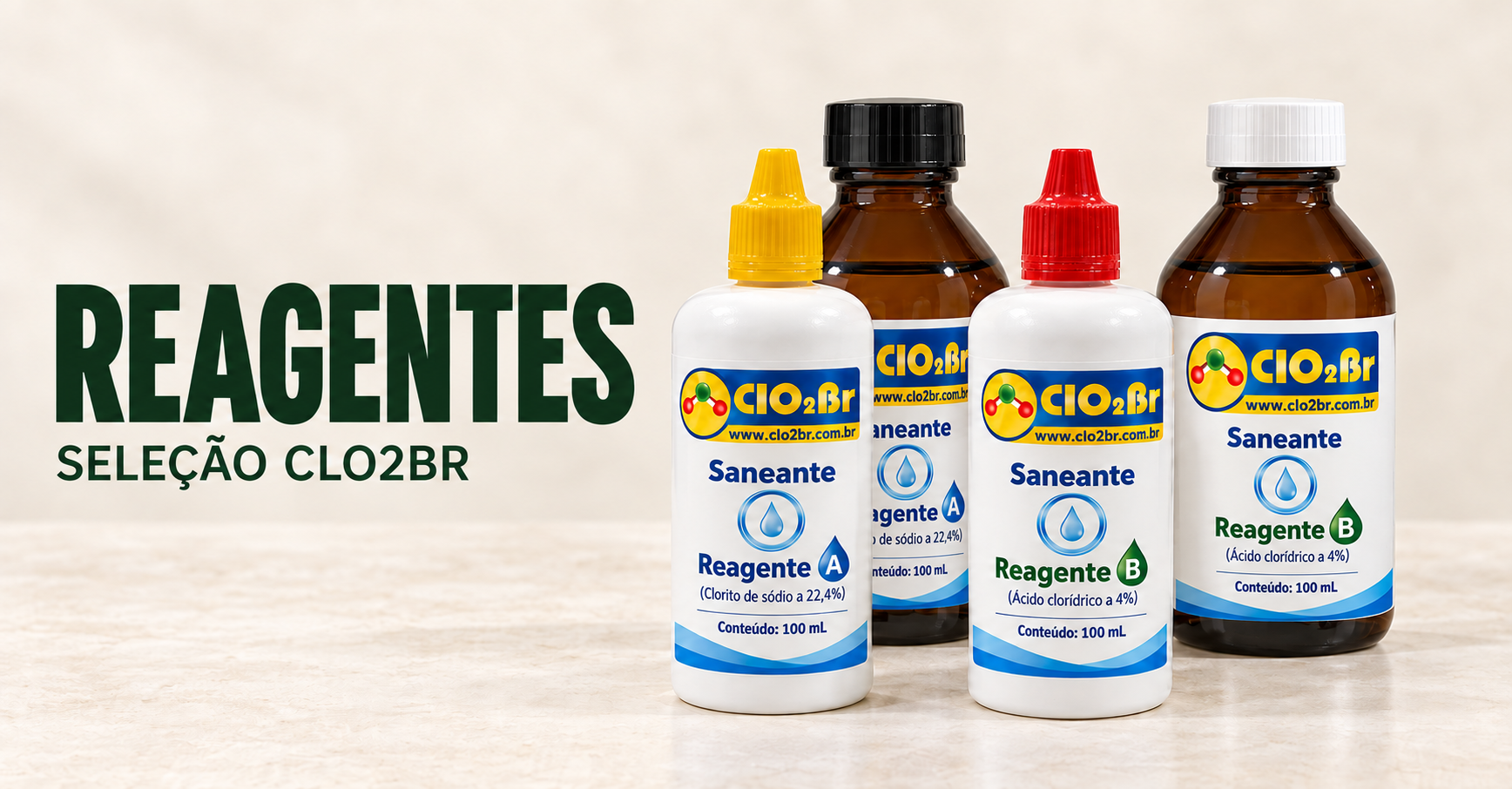 REAGENTES: seleção de produtos CLO2BR