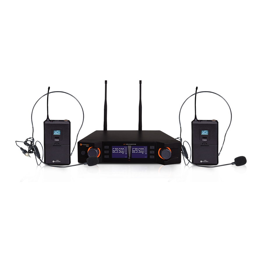 Sistema Microfone sem Fio K-492HH Headset Duplo - KADOSH - Kalifa