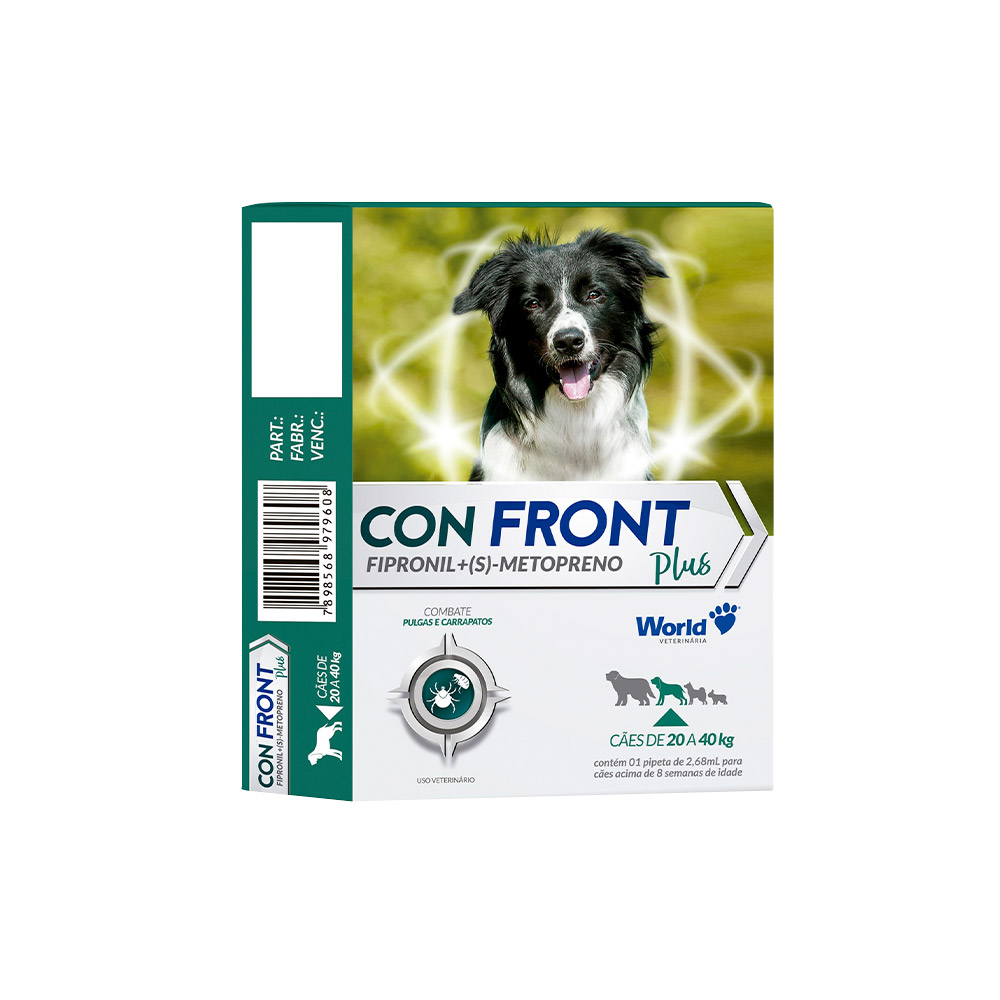 Antiparasitário Confront Plus - 20 a 40 kg - 4E Pet