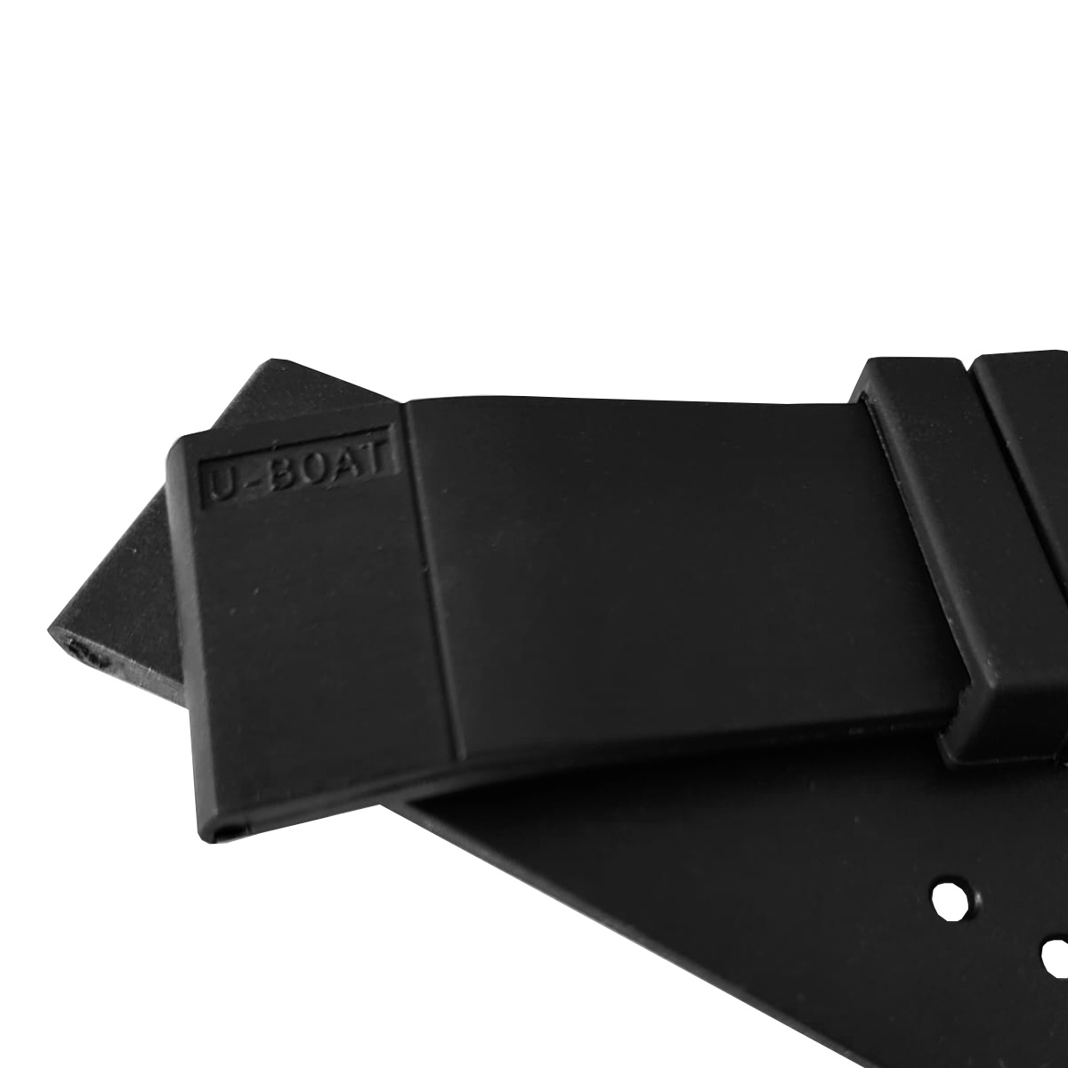 Pulseira para Relógio Compatível com U-Boat Ítalo Fontana Em Borracha Preto Engate Direto (Não Usa chapa terminal)